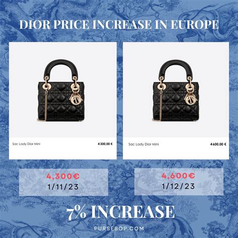 dior increase price july 2021|Dior bag price increases.